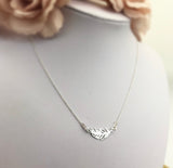 Feather Connector Necklace (Silver)