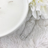 Circle Crystal Bracelet - Silver