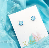 Frozen inspired - snowflake print earrings