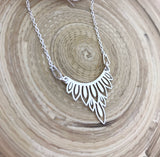 Peacock Feather Connector Necklace
