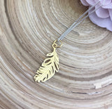 Feather Pendant (Gold)