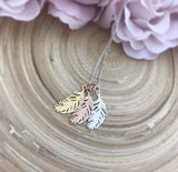 Feather Pendant (Gold)