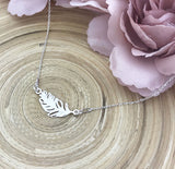 Feather Connector Necklace (Silver)