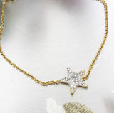 Crystal Star Bracelet - Gold