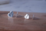 Loved stamped mother daughter earrings set