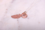 Feather Pendant (Rose Gold)