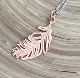 Feather Pendant (Rose Gold)