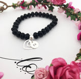 Foster Family Stretch Bracelet - Heart Charm & Disc