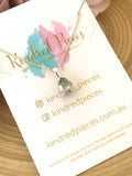 Pear Shaped Necklace - Light Blue