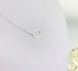 Heart connector necklace