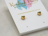 Solid heart earrings - gold