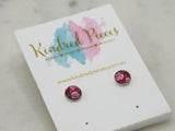 Rose Print Earrings
